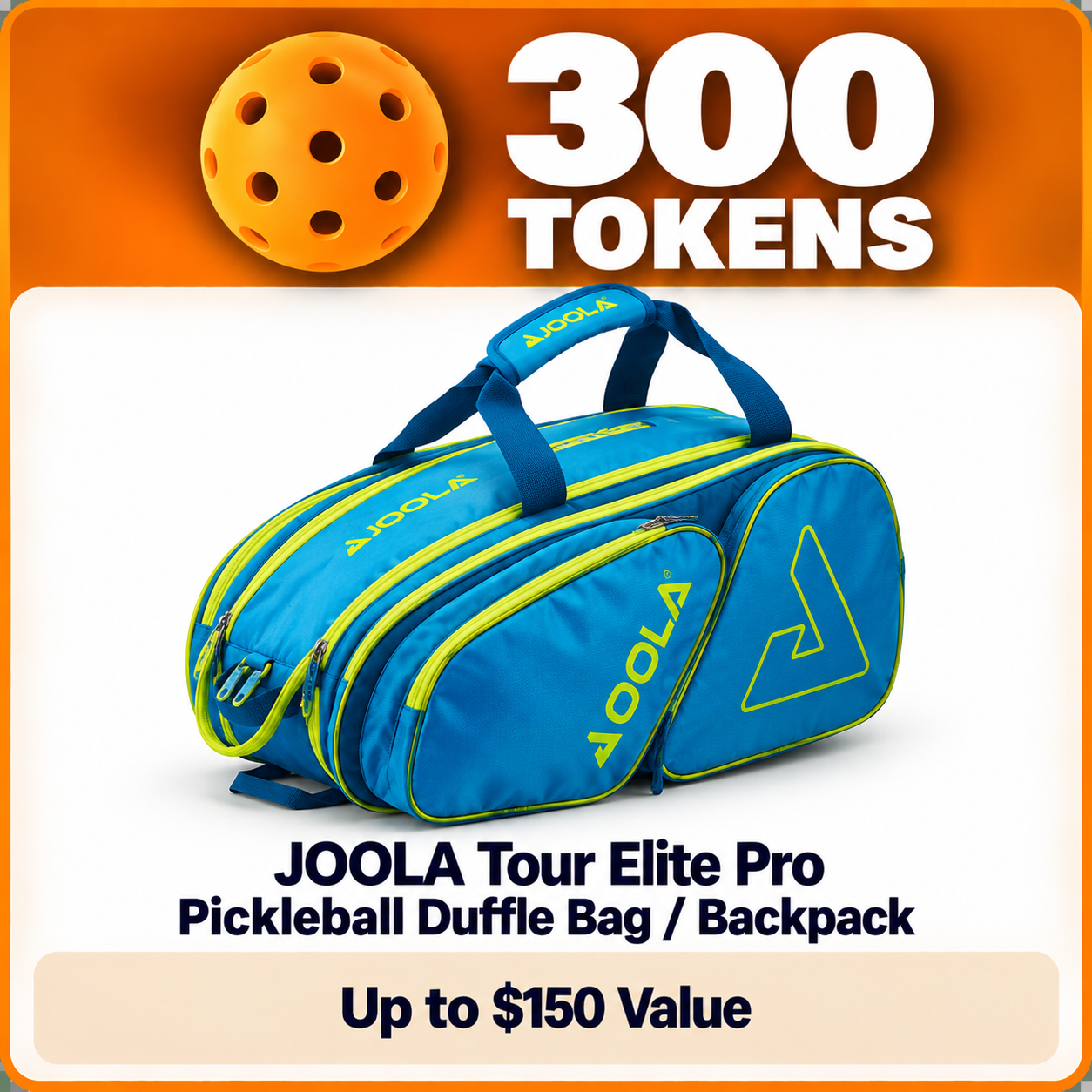 JOOLA Tour Elite Pro Pickleball Duffle Bag / Backpack