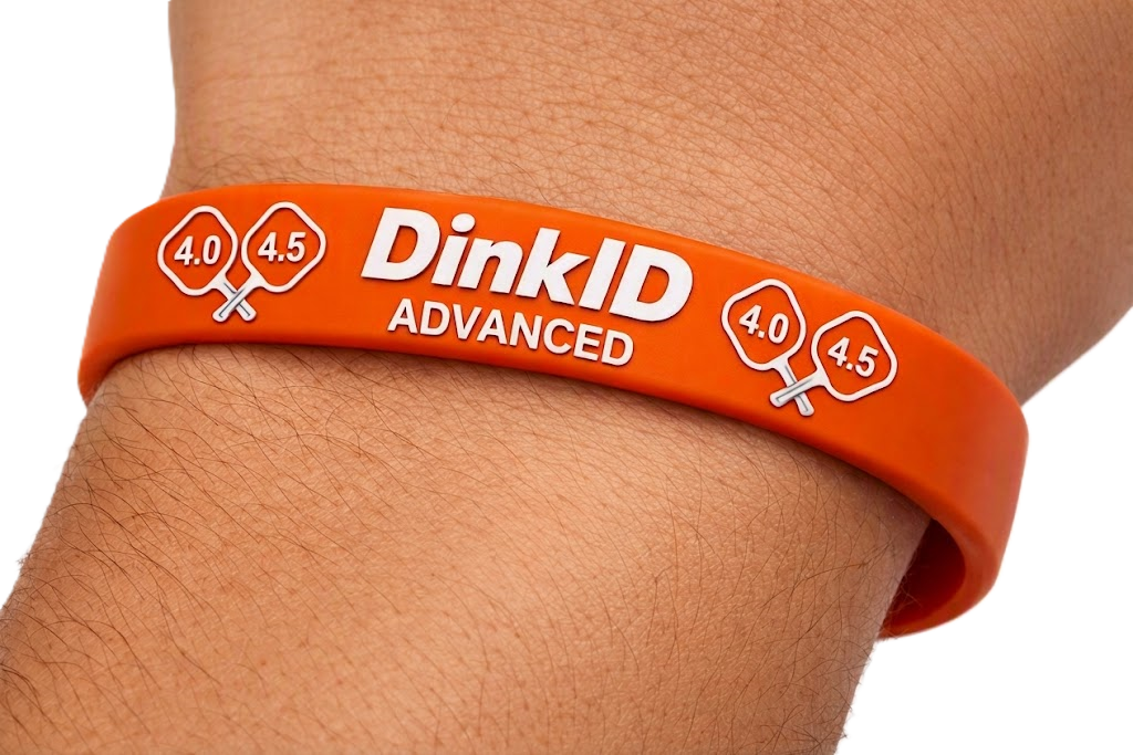Wrist wearing a DinkID band